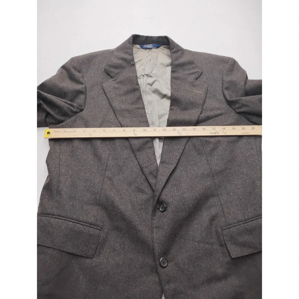 Polo Ralph Lauren Wool Blazer 44R Union Made In USA Brown Vintage